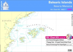 NV. Charts MED1 Balearic Islands - Ibiza do Menorc